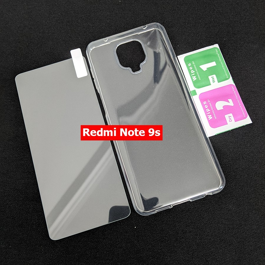 ￼Combo ốp lưng dẻo kính cường lực Redmi Note 9s/ Redmi Note 9 Pro