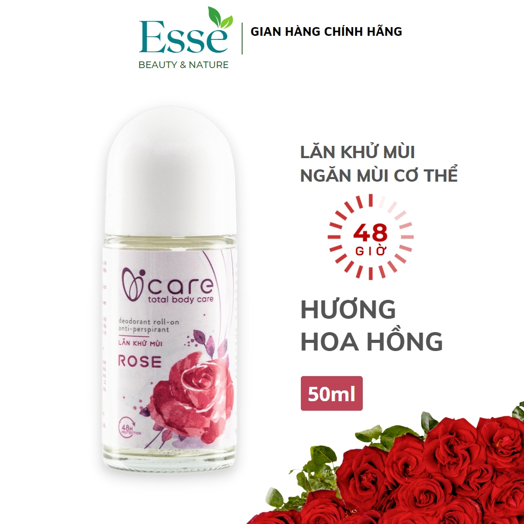 Lăn Khử Mùi Nữ iCARE 50ml - Ngăn mùi cơ thể 48H, không gây ố vàng - Chính Hãng