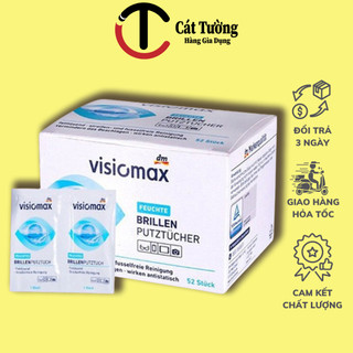 Hộp 52 tờ giấy lau kính Visiomax giúp làm sạch và bảo vệ kính