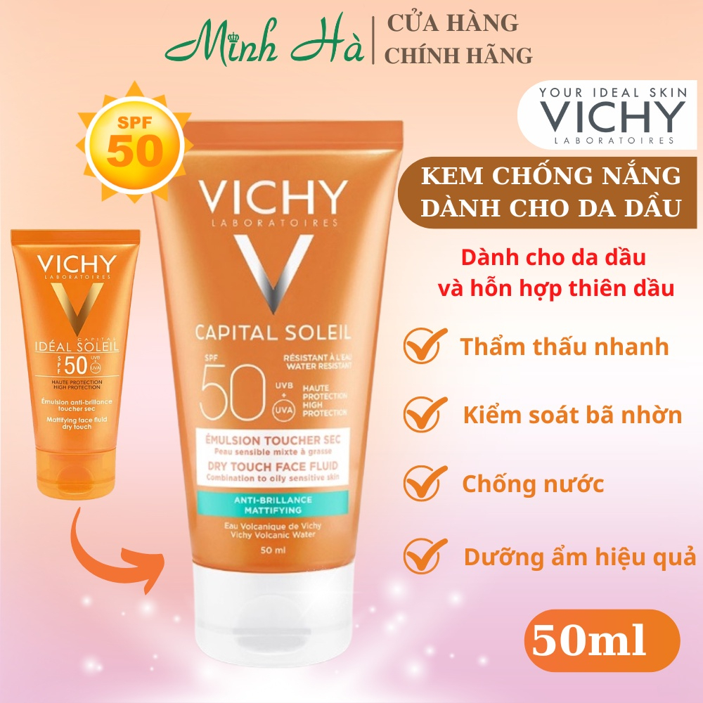 Kem Chống Nắng Vichy Ideal Soleil SPF50+ Dry Touch 50ML (shopping) | BigBuy360 - bigbuy360.vn