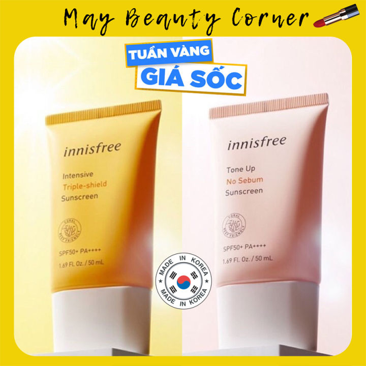 Kem chống nắng lâu trôi làm sáng da innisfree Intensive Triple Care Sunscreen SPF50+ mới (shopping) | BigBuy360 - bigbuy360.vn