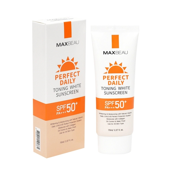 Combo 2 Hộp Kem Chống Nắng Trang Điểm Lên Tông Kiềm Dầu Benew MAXBEAU PERFECT DAILY Hàn quốc SPF 50 PA +++ 70ml