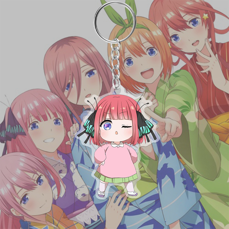 Móc khóa Nhà Có 5 Nàng Dâu, anime Gotoubun no Hanayome, keychain nhân vật Miku, Nino, Itsuki, Ichika, Yotsuba siêu cute