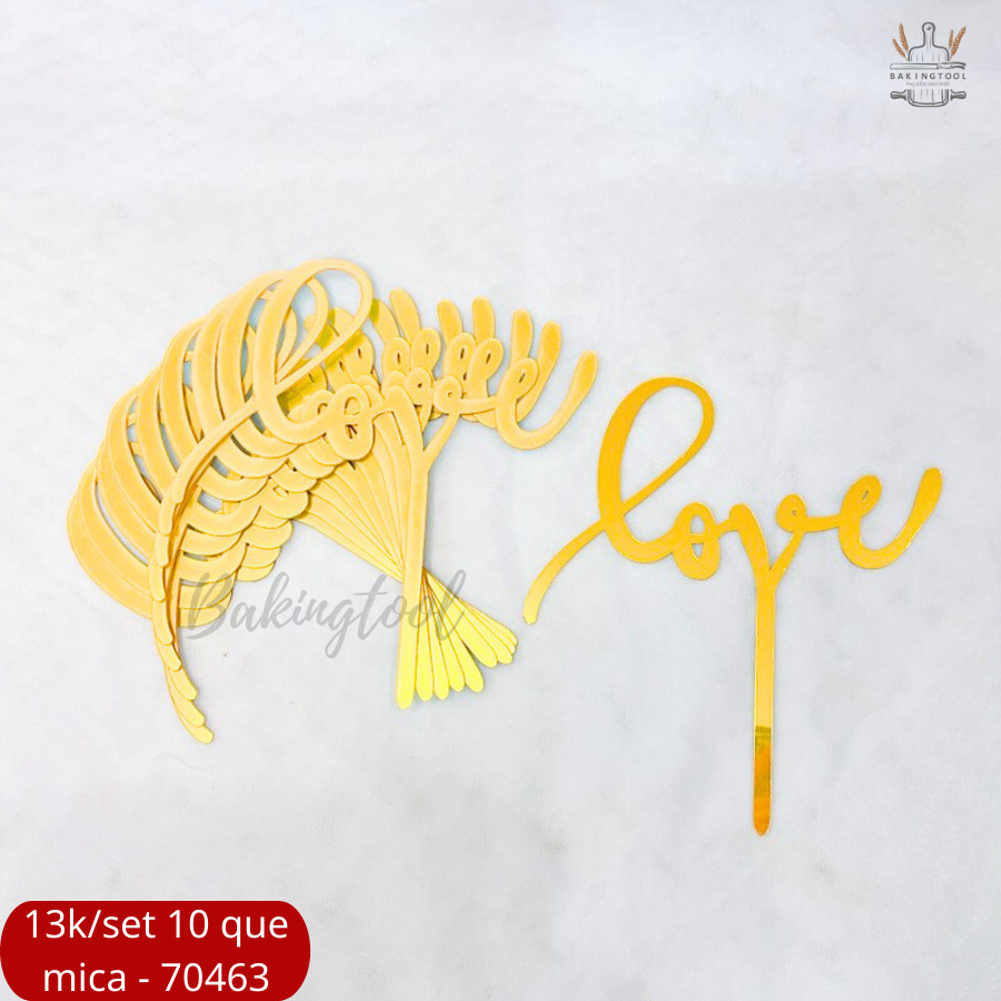 SET 10 THẺ MICA TRANG TRÍ BÁNH HÀNG LOẠI 2