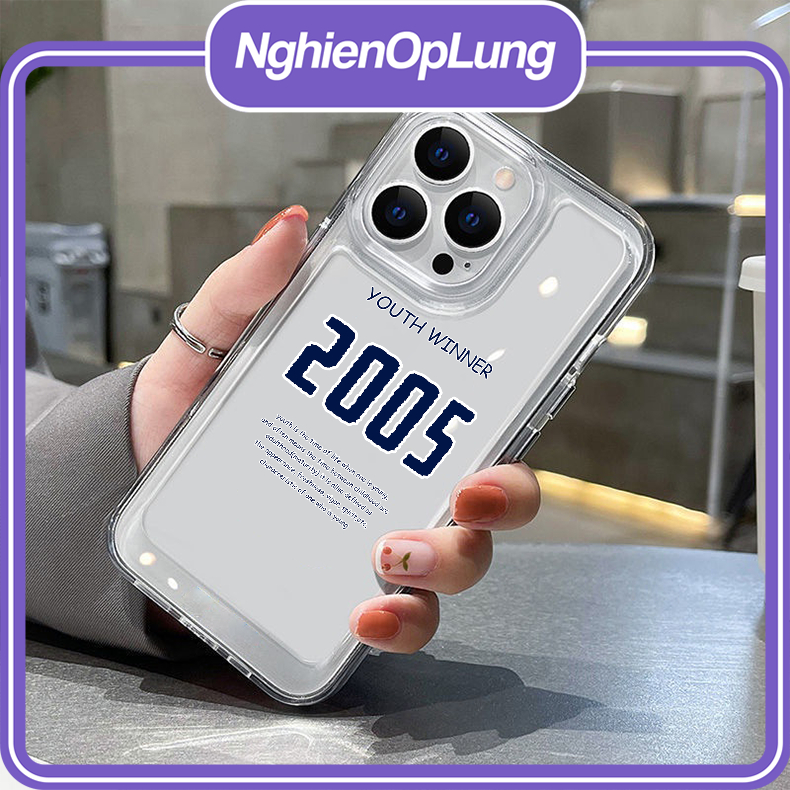 Ốp iphone ốp lưng iphone viền vuông Năm sinh Youth Winner 2005 dành cho ip6 đến ip14promax Nghienoplung - li056