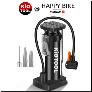 Bơm xe máy xe đạp nhỏ gọn Happy Bike Kiotool đầu van đa năng