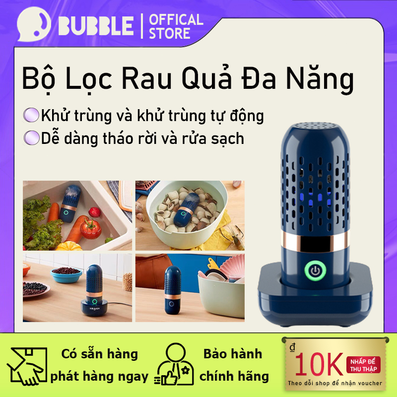 Máy Lọc Làm Sạch Rau Củ Quả Không Dây Đa Năng Loại Viên Thuốc máy rửa rau củ quả không dây máy khử khuẩn thực phẩm