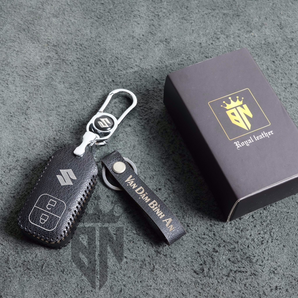 Bao da bọc ốp chìa khoá xe ô tô Suzuki XL7, Ertiga da thật