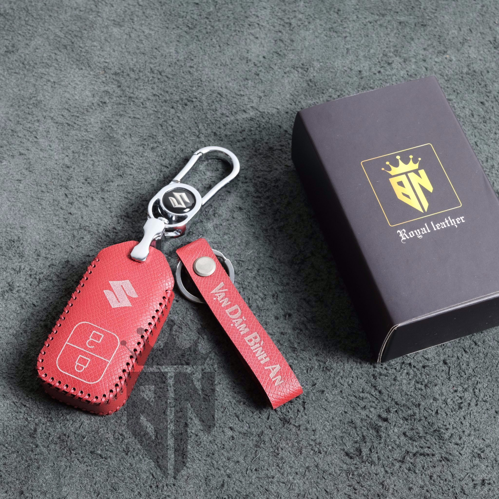 Bao da bọc ốp chìa khoá xe ô tô Suzuki XL7, Ertiga da thật