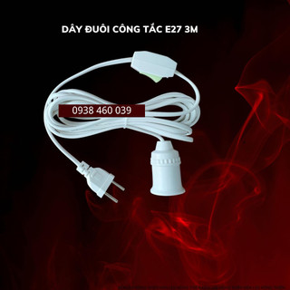 Dây đuôi đèn e27 liền công tắc 3m / 5m