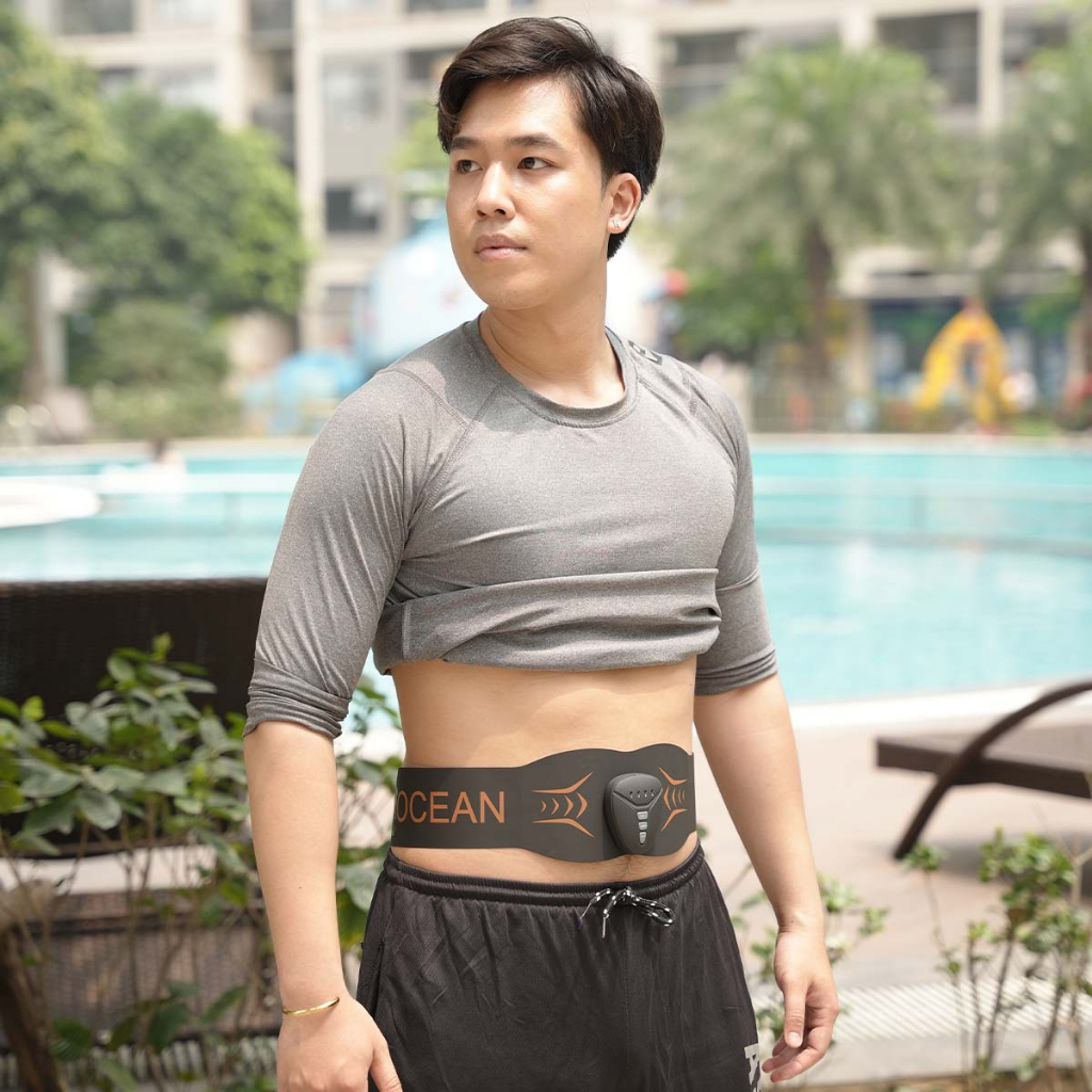 Máy massage bụng, máy rung giảm mỡ bụng, đai rung EMS