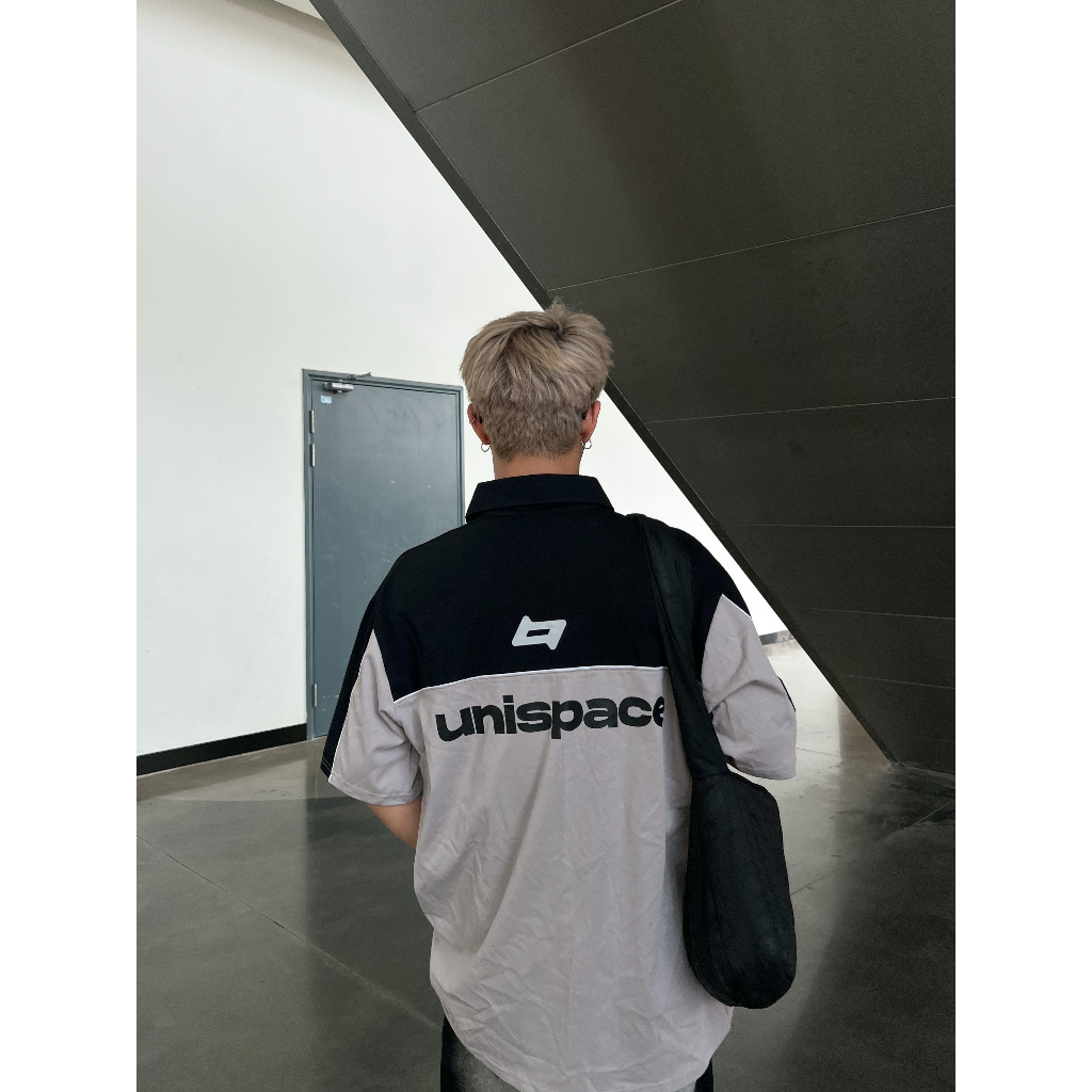 Áo polo local brand By Unispace tay lỡ form rộng oversize unisex nam nữ cotton UnisZip