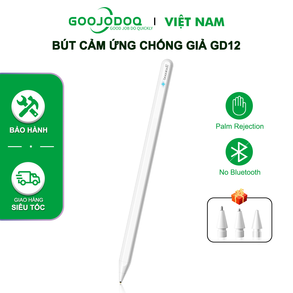 Bút Cảm Ứng GOOJODOQ GD12 Cho IPad Với Tính Năng Chống Tì Tay - Sạc Không Dây Cho Ipad  10.2 2019 2020 Pro 11 Air 4