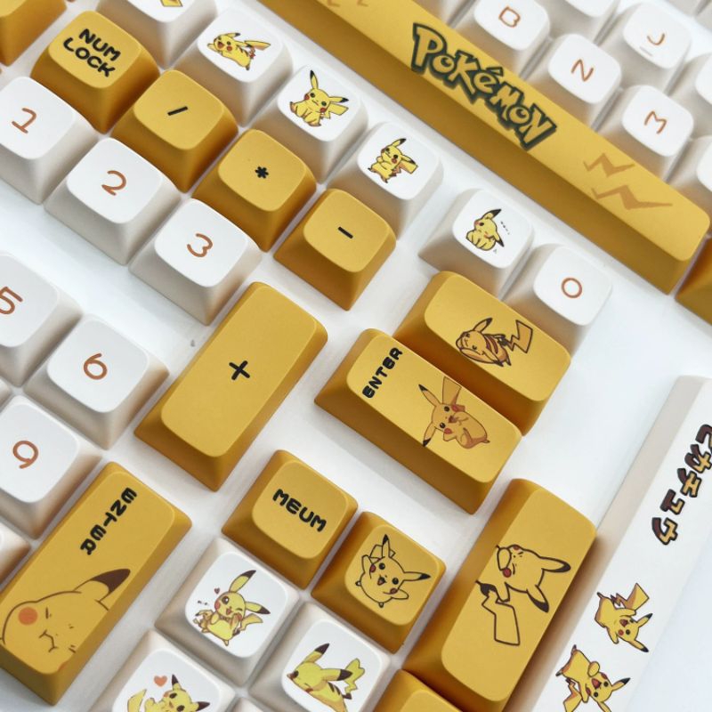 Bộ nút keycap XDA PIKACHU 12 nút PBT dyesub