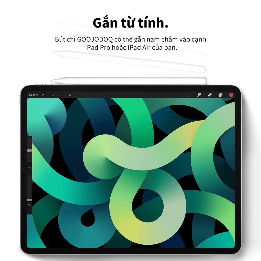 Bút Cảm Ứng GOOJODOQ GD12 Cho IPad Với Tính Năng Chống Tì Tay - Sạc Không Dây Cho Ipad  10.2 2019 2020 Pro 11 Air 4