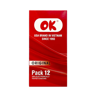 Bao cao su gia đình Ok Original hộp 12 chiếc tiêu chuẩn Mỹ giá rẻ tiết kiệm