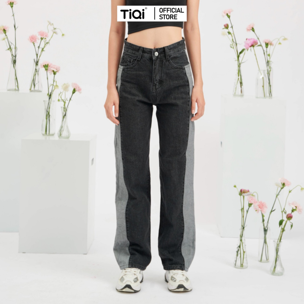 Quần Jean Nữ Ống Rộng Suông 2 Line Tiqi Jeans B2-247