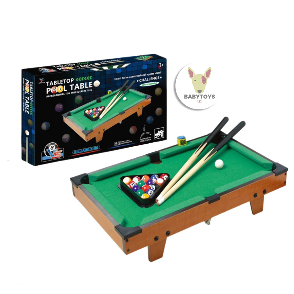 Đồ chơi bàn bi-a mini gỗ, mặt vải nỉ - TT01