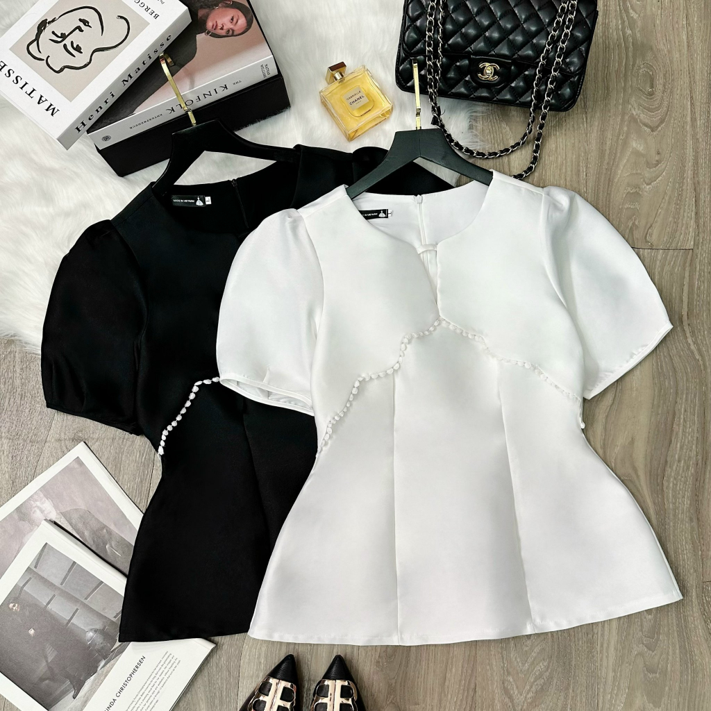 Áo bigsize nữ kiểu đắp ren túi dự tiệc đi chơi, áo peplum bigsize 50 - 90 kg