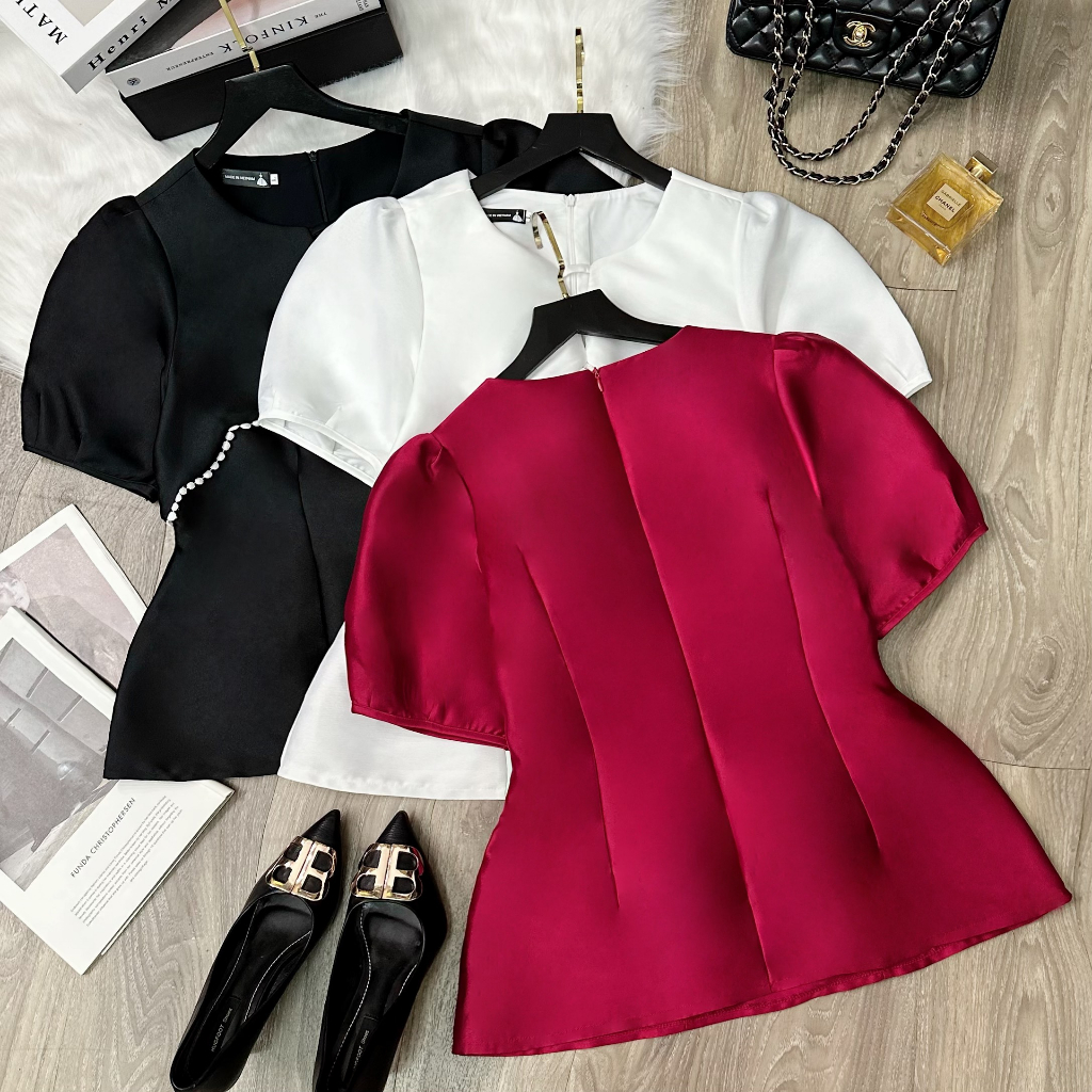 Áo bigsize nữ kiểu đắp ren túi dự tiệc đi chơi, áo peplum bigsize 50 - 90 kg