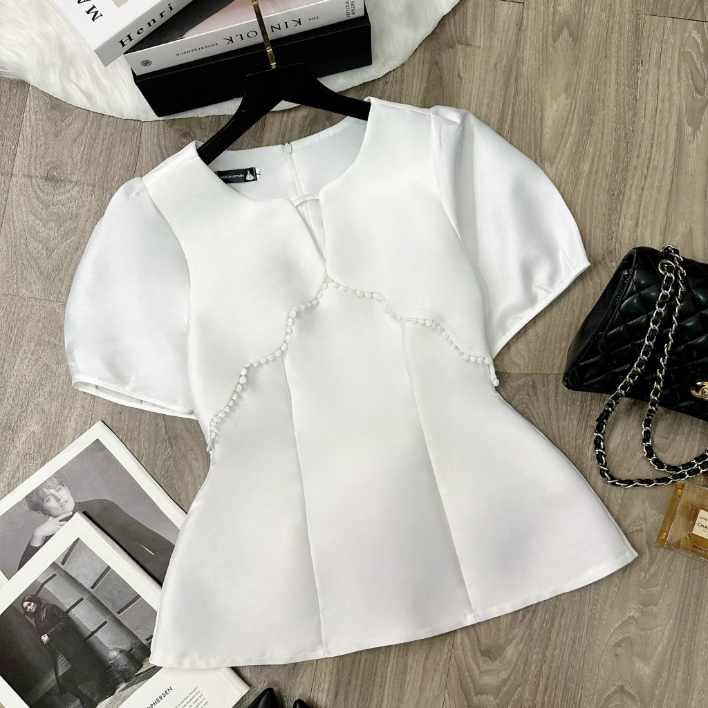 Áo bigsize nữ kiểu đắp ren túi dự tiệc đi chơi, áo peplum bigsize 50 - 90 kg