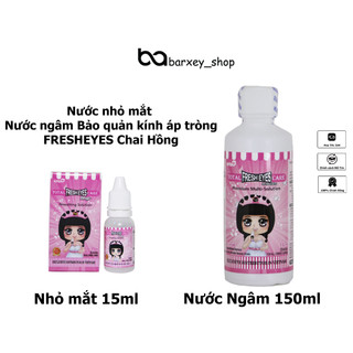 Nước ngâm - Nước nhỏ mắt dùng kính áp tròng FreshEye Chai Hồng Hàn Quốc