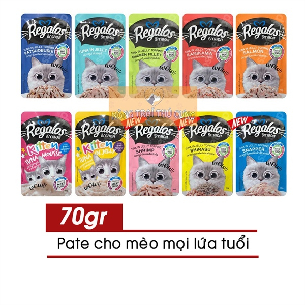 Pate Cho Mèo Mọi Lứa Tuổi Regalos 70g (Thái Lan)