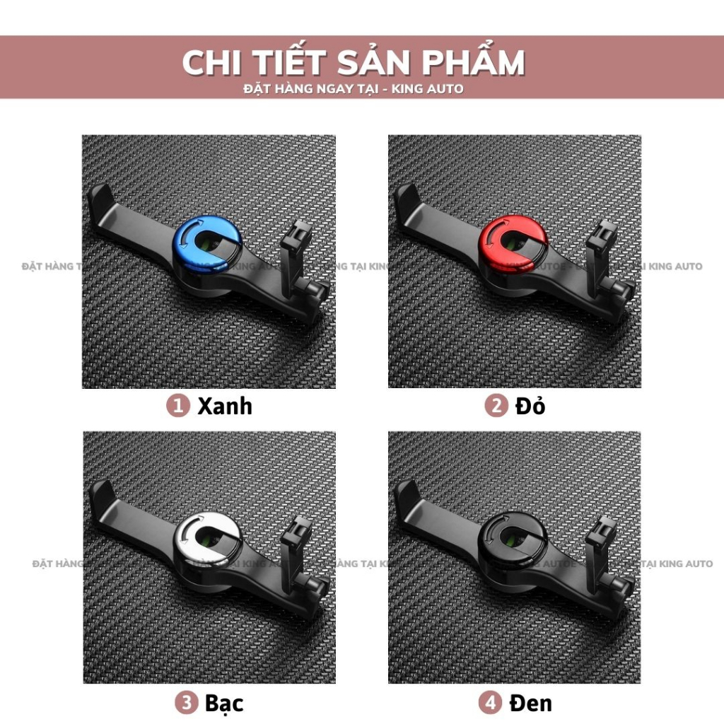 Gía đỡ kẹp điện thoại kiêm móc treo đồ sau ghế xe hơi | BigBuy360 - bigbuy360.vn