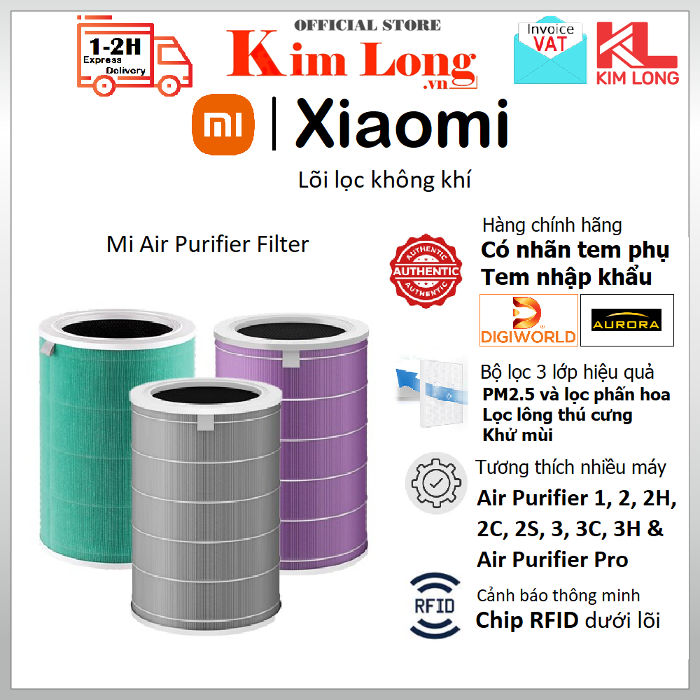 Lõi lọc không khí Xiaomi Mi Air Purifier Filter (cho đời 1,2,2H,2S,3,3C,3/3H,Pro) - Hàng chính hãng công ty
