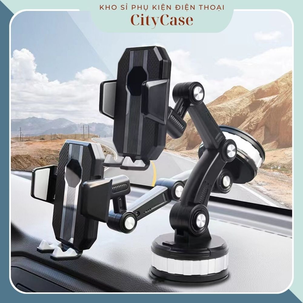 Giá đỡ điện thoại X1 trên xe hơi, ô tô chống rung thông minh giá xoay 360 chốt xoay siêu chắc chắn Citycase