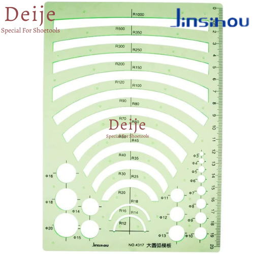 Thước vẽ Jinsihou No.4317, Drawing template