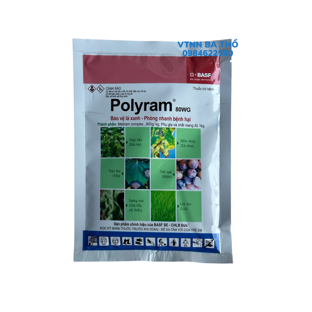 Thuốc Trừ Bệnh Polyram 80WG 100gr (gói)