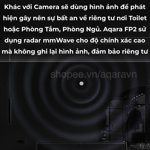 Cảm biến hiện diện người Aqara FP2 Human Presence Sensor, Nhận diện người Té Ngã, Kết nối Wi-Fi nhận diện chính xác cao