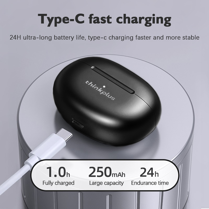Tai nghe bluetooth LENOVO  LP5/Tai Nghe Bluetooth 5.0 Không Dây chống thấm nước tích hợp micro