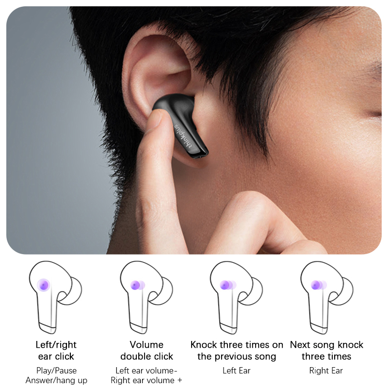 Tai nghe bluetooth LENOVO  LP5/Tai Nghe Bluetooth 5.0 Không Dây chống thấm nước tích hợp micro