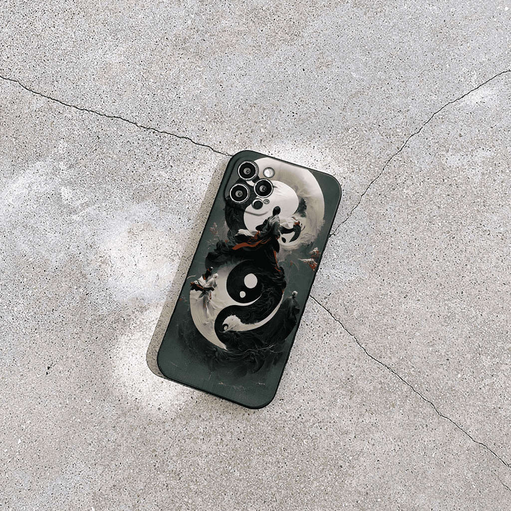 Ốp lưng iphone mềm viền vuông hình bát quái độc lạ đẹp BP 14 13 12 11 Pro Max SE 2020 X XR XS 8 7 6 Plus q1294