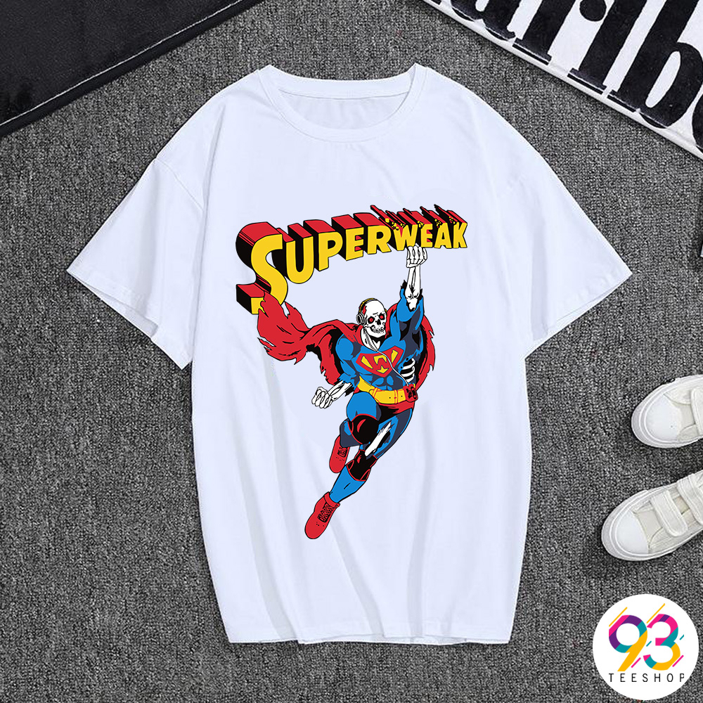 Áo Thun Nam Nữ Form Rộng In Hình Local Brand 93 Teeshop, Áo Thun Skeleton Superman Form Rộng Tay Lỡ Cổ Tròn