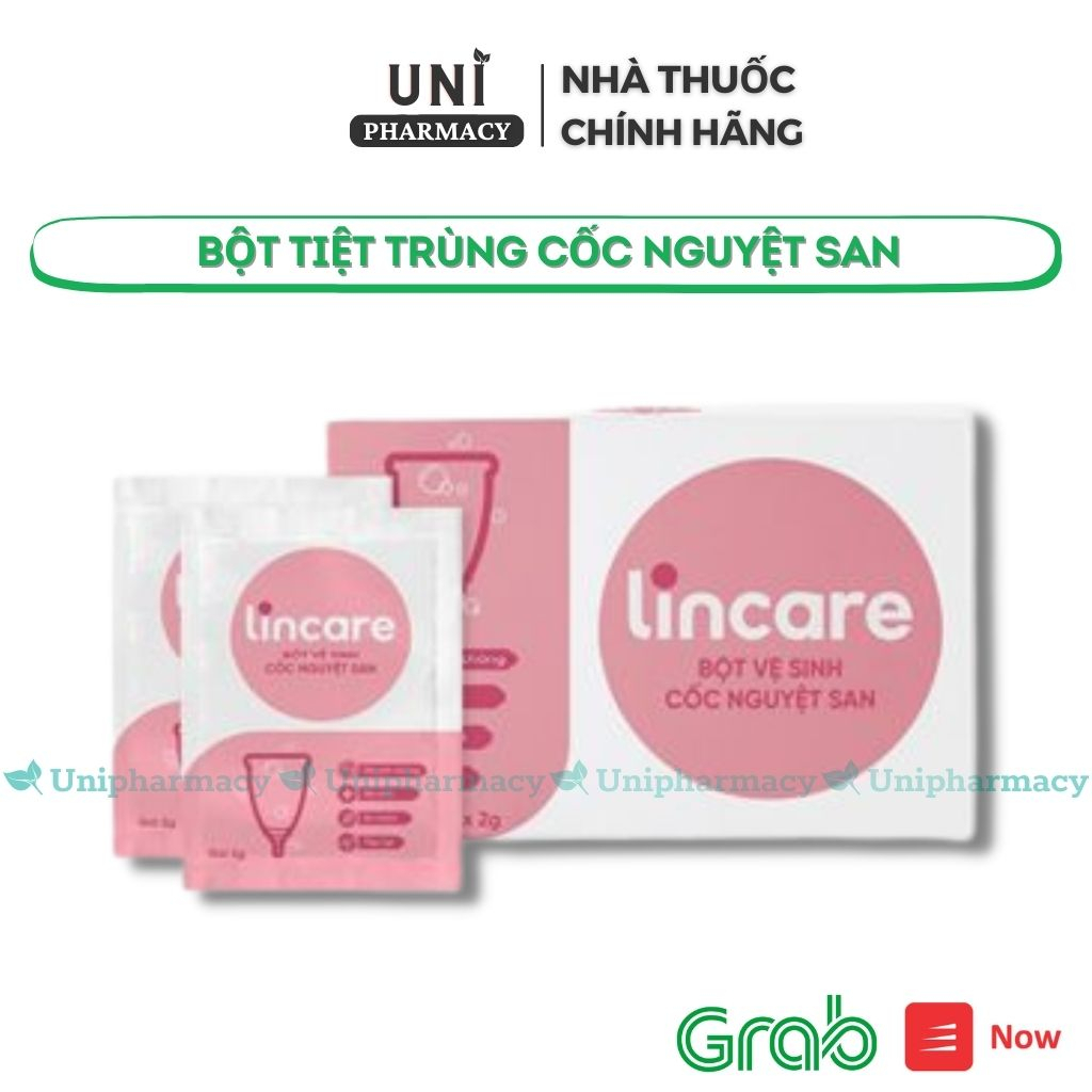 Lincare bột vệ sinh tiệt trùng cốc nguyệt san ( Hộp 12 gói )