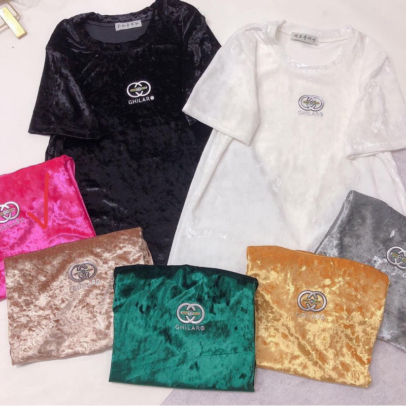 Áo nhung phom ôm vừa