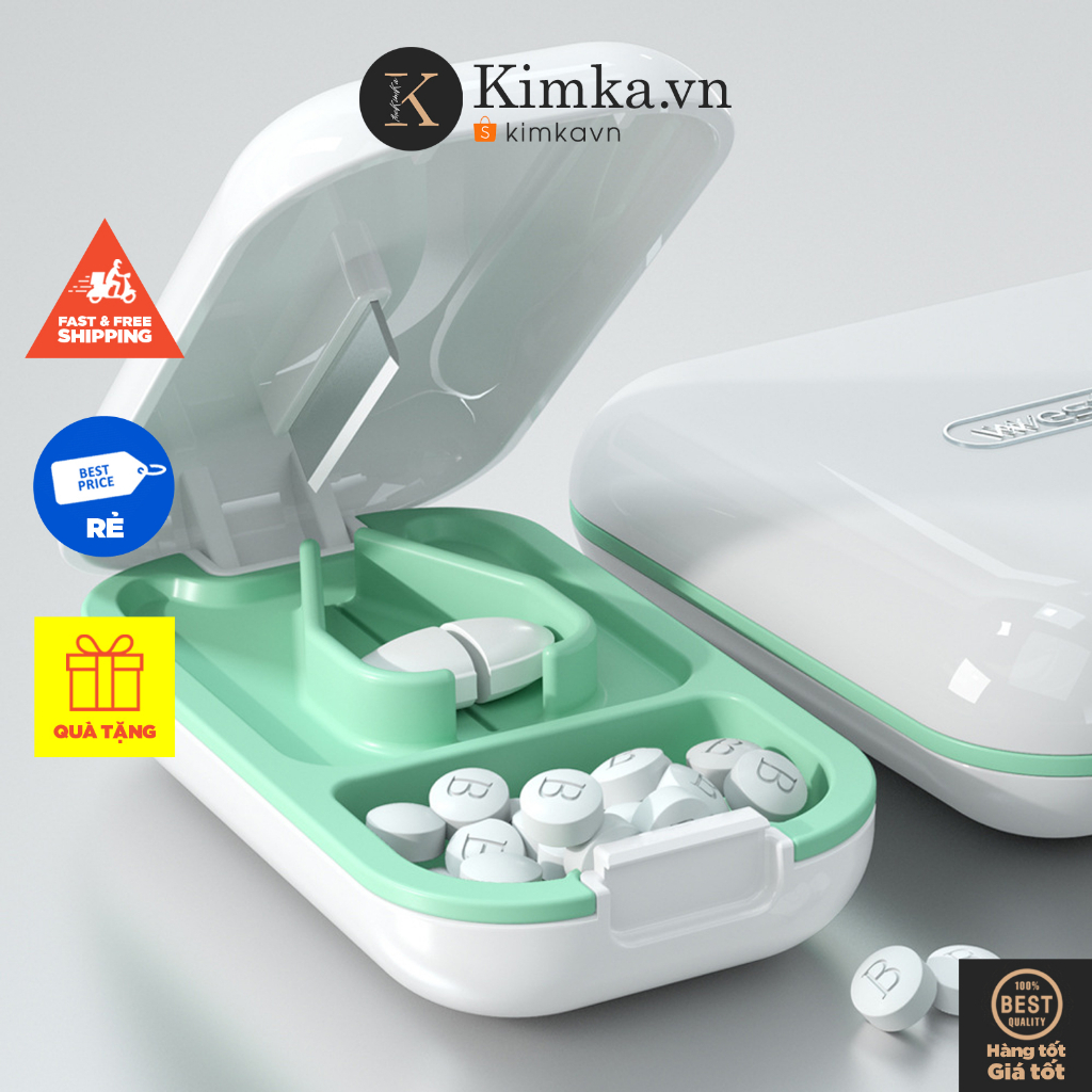 (350) Hộp Dụng Cụ CắtThuốc Viên Westwood Cao Cấp Nhỏ Tiện Lợi