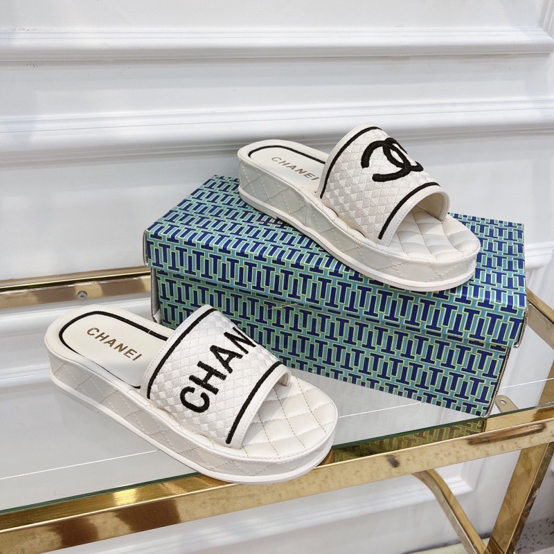 Dép lê nữ chan.el X đế 2-3p- hàng QC cao cấp fullbox