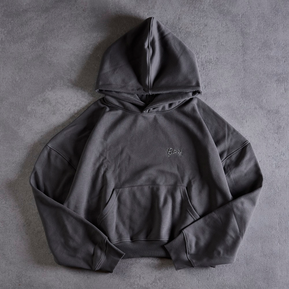 Hoodie Gori NEW - BOXY - XÁM