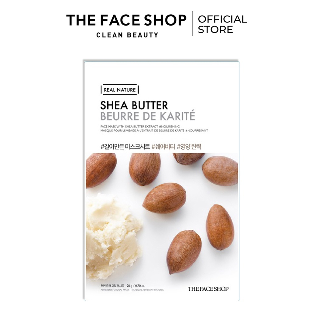 Combo 10 Mặt Nạ Dưỡng Da TheFaceShop Real Nature (bơ hạt,bơ) 20gx10