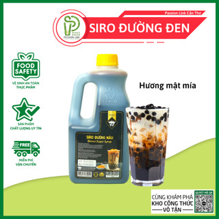 Sirup Đường Nâu, Đường Đen Hương Mật Mía Chai 2.5kg Nấu Ra Thành Phẩm 4 Lít