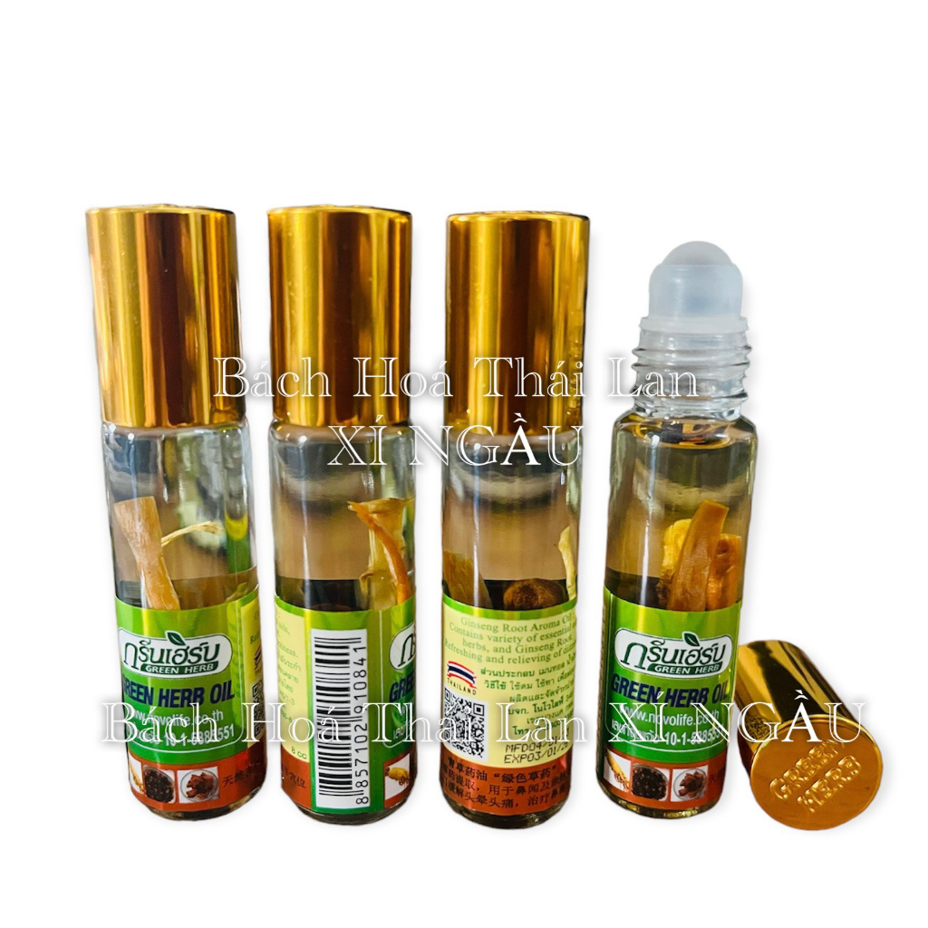 Dầu lăn nhân sâm Green Herb nội địa Thái Lan
