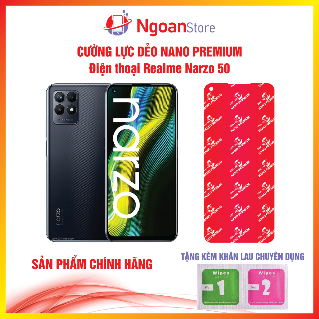 Cường lực dẻo Nano cho Điện thoại Realme Narzo 50 - Ngoan Store