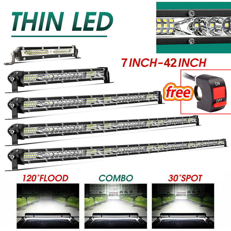 Đèn Led Xe Tải Dáng Siêu Mỏng 12V 24V 7-32 Inch
