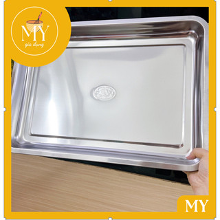 Khay inox chữ nhật -Khay lớn- mâm inox chữ nhật sâu đủ size lớn