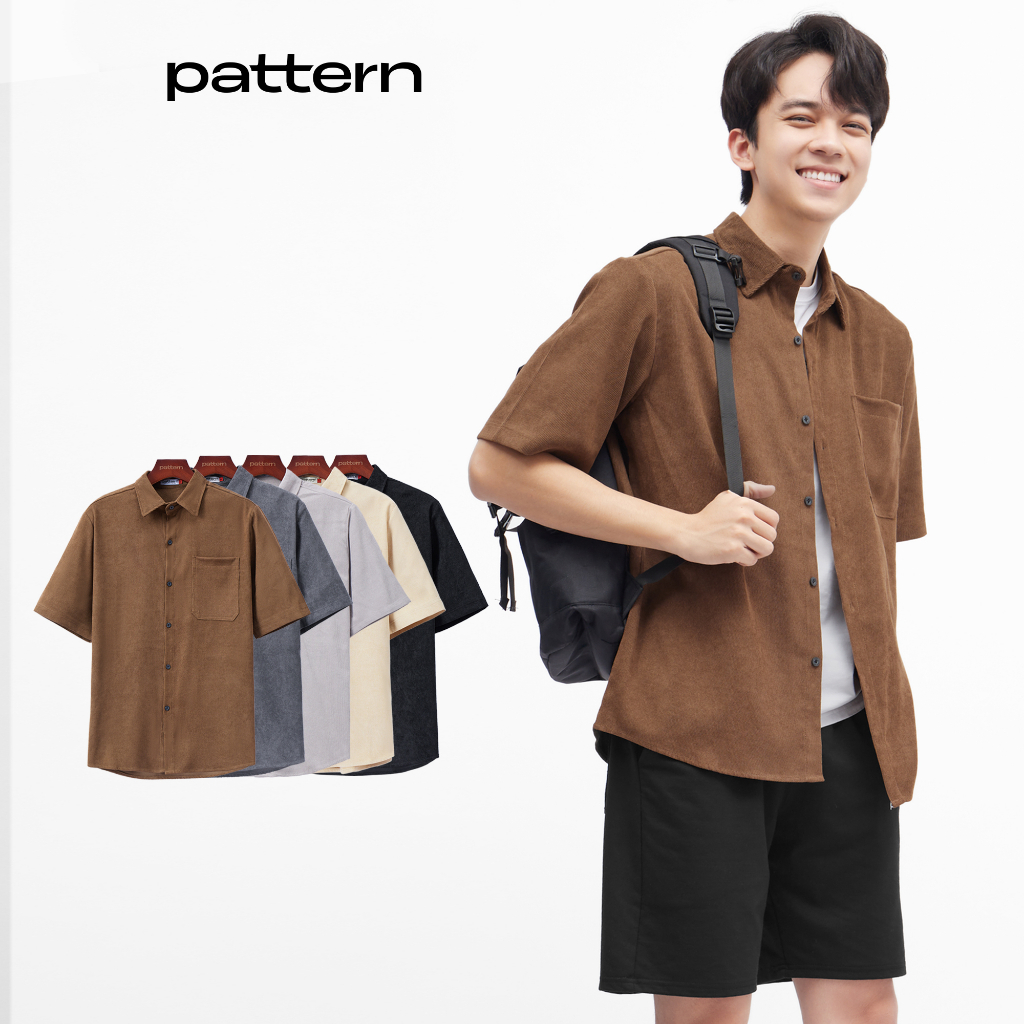 Sơ mi nhung tăm cộc tay PATTERN PA019