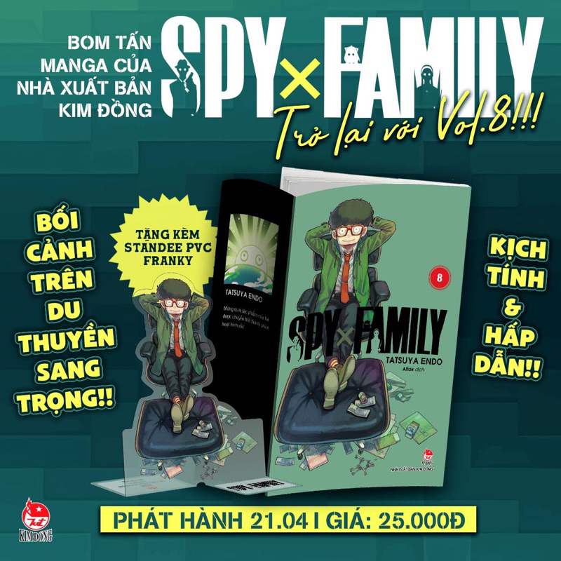 Spy X Family - Tập 8 - Tặng Kèm Standee PVC